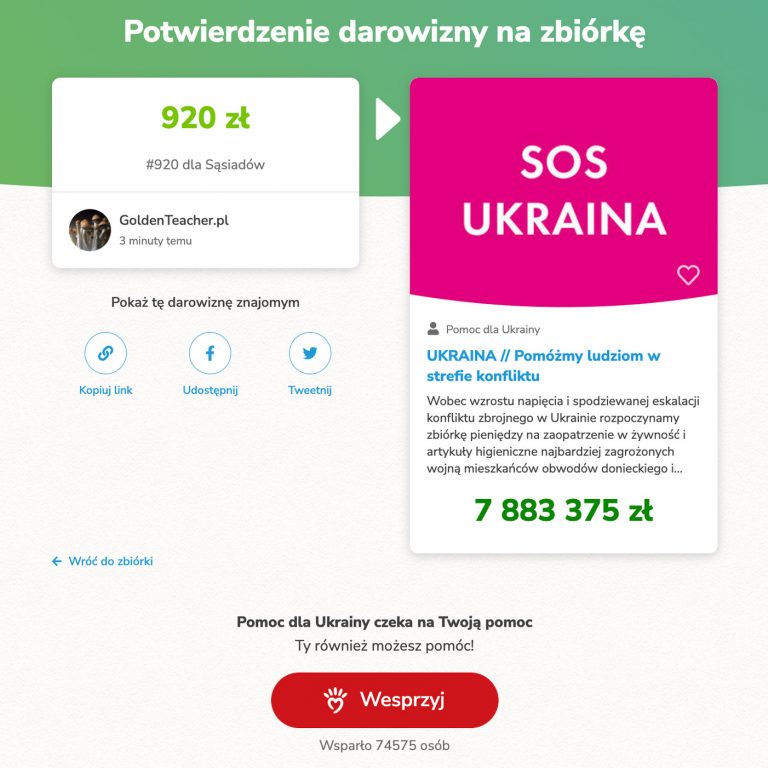 POMAGAMY UKRAINIE 💪