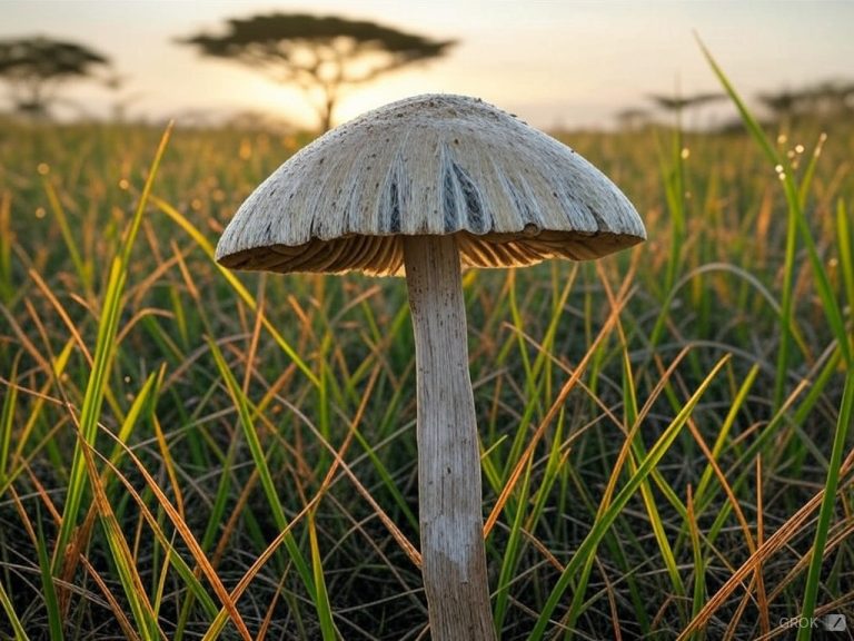 lysiczka ochrowa - Psilocybe ochraceocentrata - w trawie