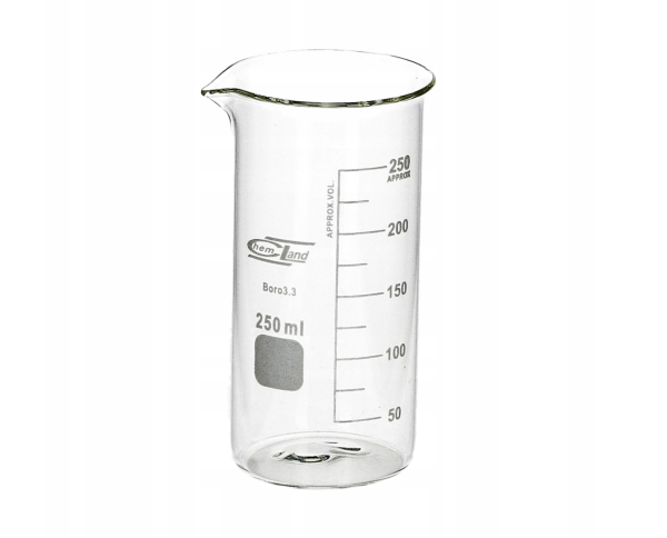 zlewka 250ml szklana